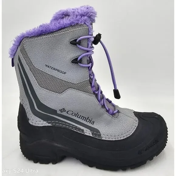 Columbia Winter Boots 400G Insulation Waterproof Bugaboot Plus IV Youth Girls 6 - Picture 3 of 8